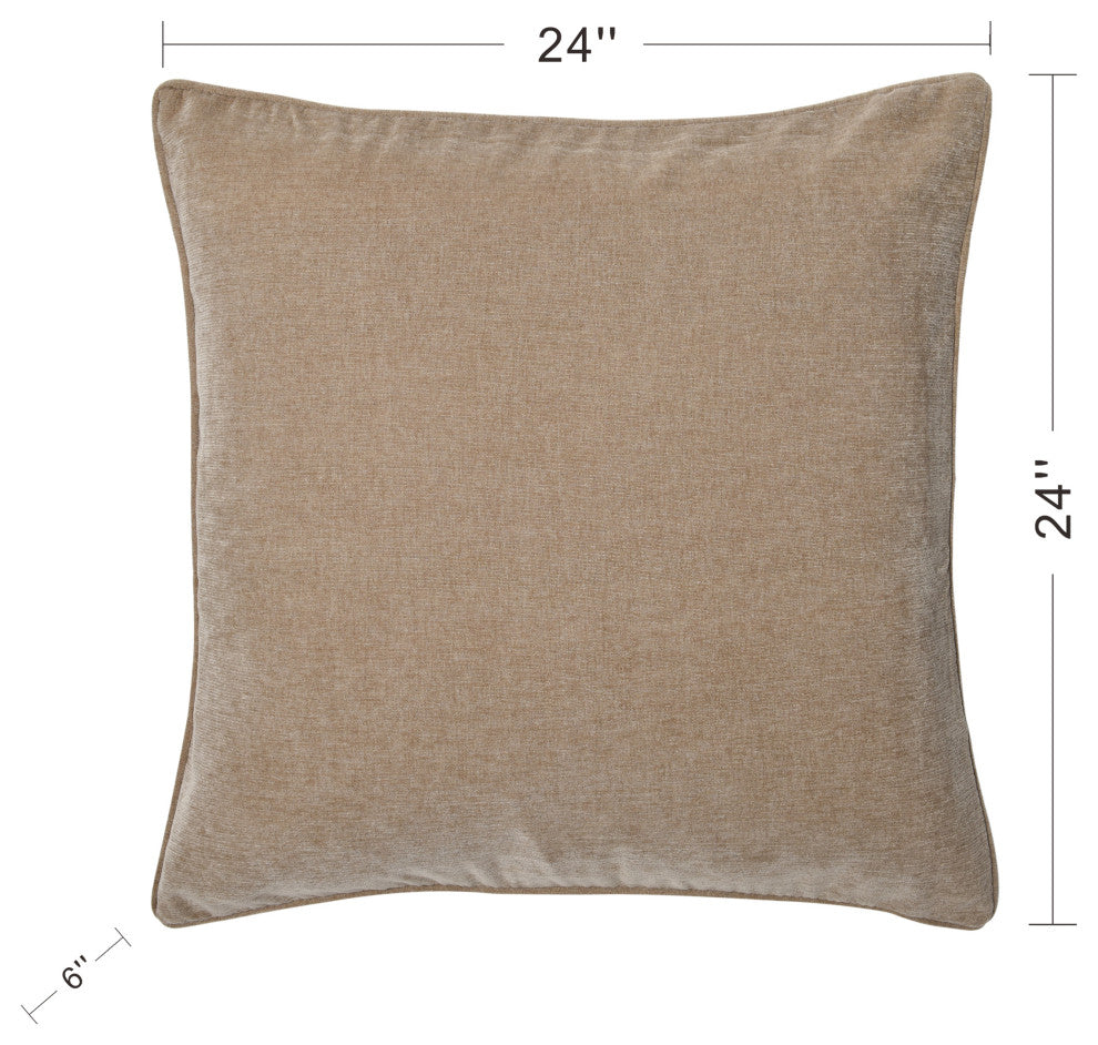 Dann Foley-Sincere-Chenille Pillow-24" x 24"-Sand