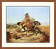 "Riding Line" Framed Digital Print by Charles M. Russell, 37x31"