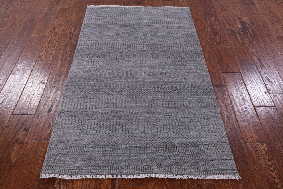 3' 1" X 5' 1" Savannah Grass Handmade Wool and Silk Rug Q11544