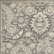 HomeRoots 7' x 9' Grey Floral Vine UV Treated Indoor Area Rug