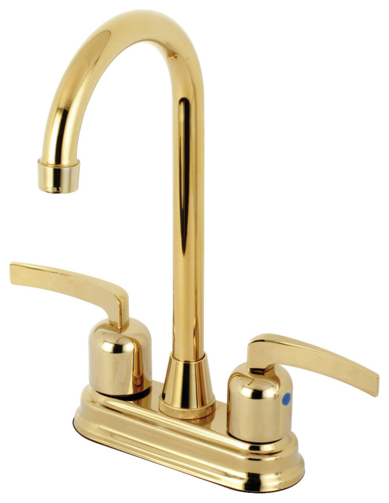 Kingston Brass KB8492EFL Centurion Bar Faucet, Polished Brass