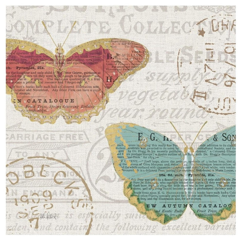 "Bookshelf Botanical VII" Digital Paper Print by Katie Pertiet, 26"x26"