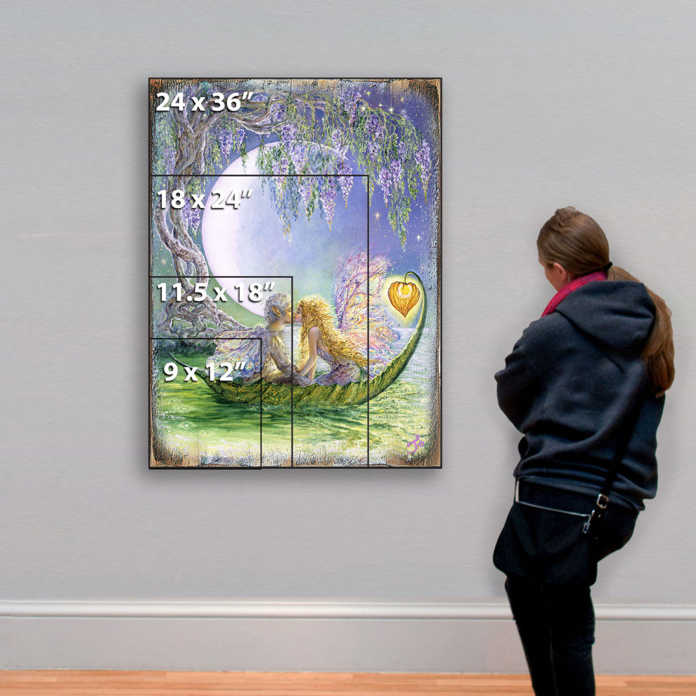 Wisteria Moon Wall and Table Top Wooden Decor, 48x36