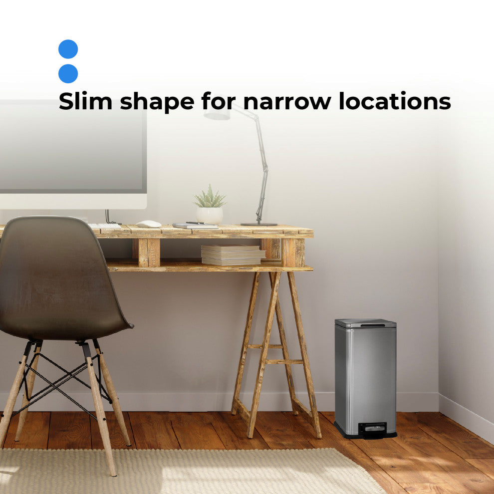 Home Zone Living 4.4 Gallon Kitchen Trash Can, 16.7 Liter