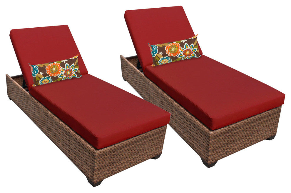 Laguna Chaise Set of 2 Outdoor Wicker Patio Furniture