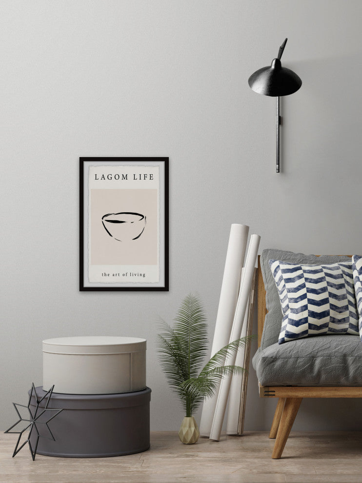 "Lagom Lifestyle" Framed Painting Print, 8x12