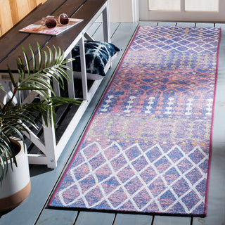 Safavieh Summer SMR452 Indoor-Outdoor Rug, Blue/Light Blue, 2'x8'