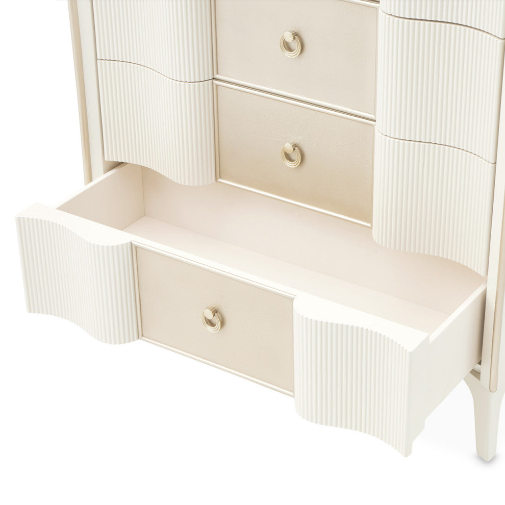 La Marisia 5-Drawer Chest, Creamy Pearl