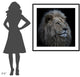 "Proud Lion" Framed Digital Print by Louise Wolbers, 44x44"