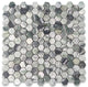 Sagano Vibrant Green Marble 1 inch Hexagon Mosaic Tile Honed, 1 sheet