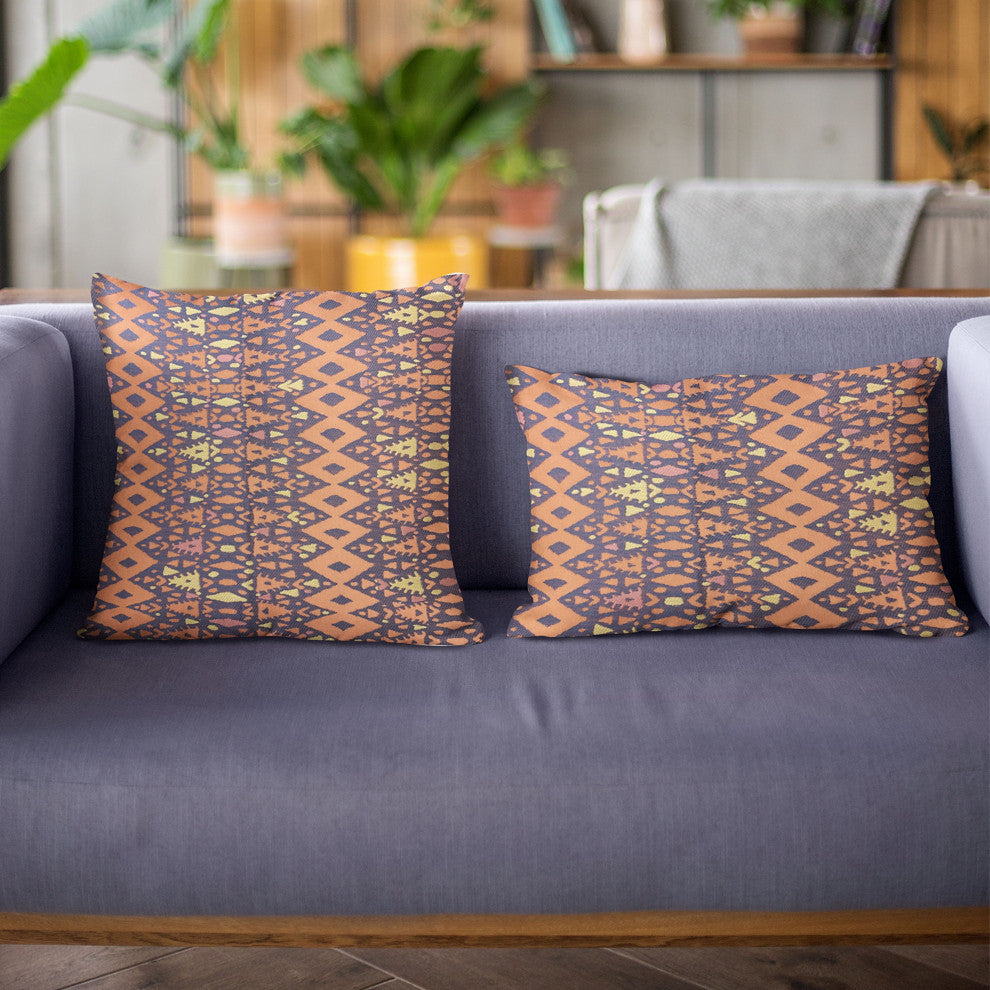 Plutus Multi-Color Parade Abstract Luxury Throw Pillow, 20"x36"