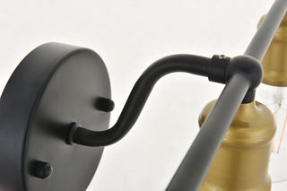 Elegant Lighting LD4028W16 Serif 3 Light 15"W Bathroom Vanity - Black