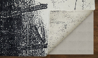 Eshwar R8927 Modern/Industrial/Global Rug, Black/White, 2'x3'