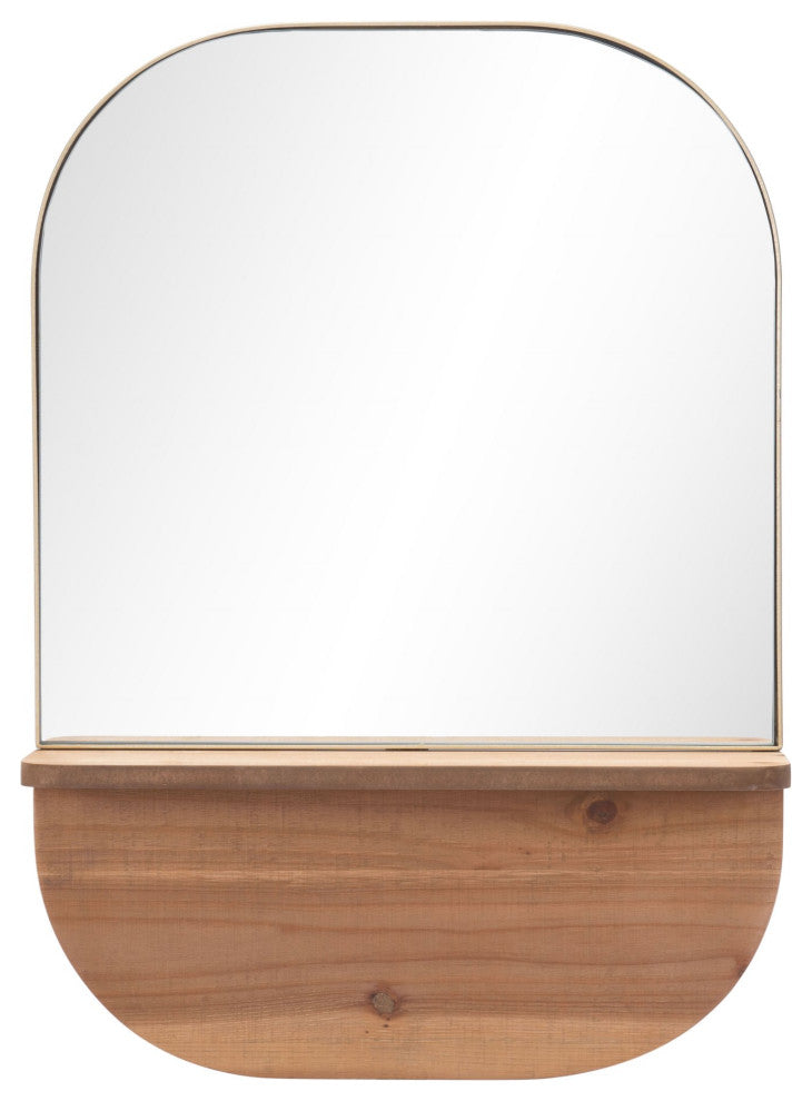 Frame Wall Mirror, Oval, Glass, Steel Metal, Gold, Bedroom Living