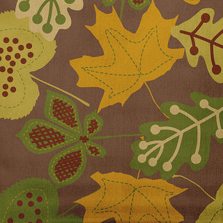 18" x 18" Fall Leaves Indoor/Outdoor Polyester Throw Pillow, Brown
