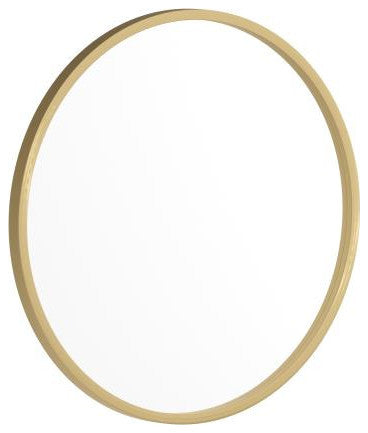 Julianne Round Metal Framed Wall Mirror, Gold, 20"