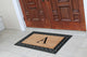 A1HC Black Rubber and Coir Paisley Border Monogrammed Double Doormat, 30"X48", A