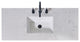 Merano Engineered Stone Vanity Top, Aosta White Apron With White Sink, 48"