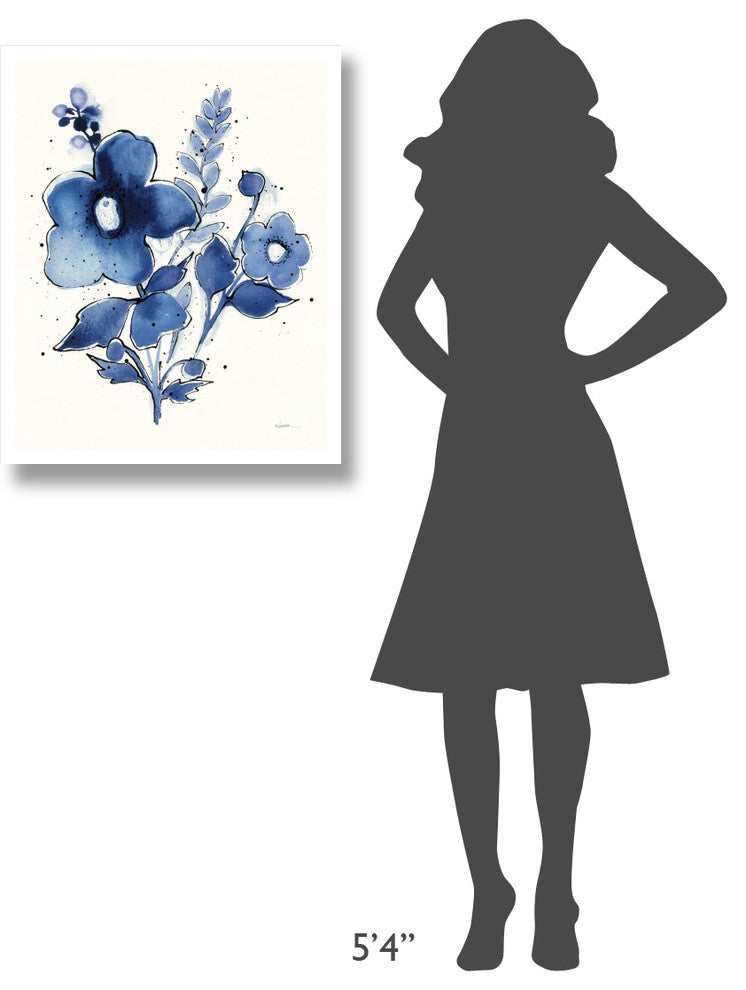 "Independent Blooms Blue IV" Digital Paper Print by Shirley Novak, 24"x30"