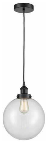 Innovations 616-1PH-BK-G202-10 1-Light Mini Pendant, Matte Black
