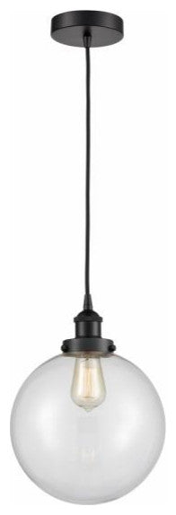 Innovations 616-1PH-BK-G202-10 1-Light Mini Pendant, Matte Black