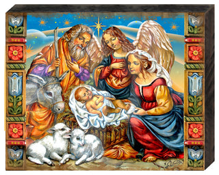 Nativity Wooden Block, 18 X 12
