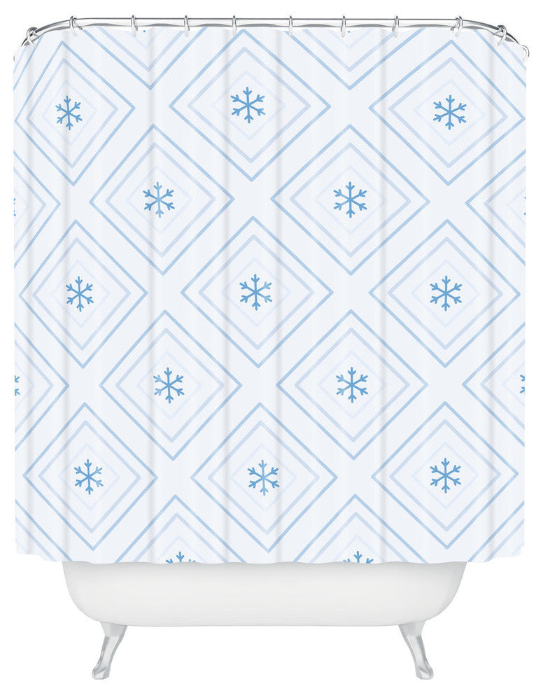 Deny Designs Lara Kulpa Diamonds In The Snow Shower Curtain