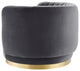 Armchair Swivel Accent Tufted Chair, Gold Gray, Velvet, Modern Hospitality