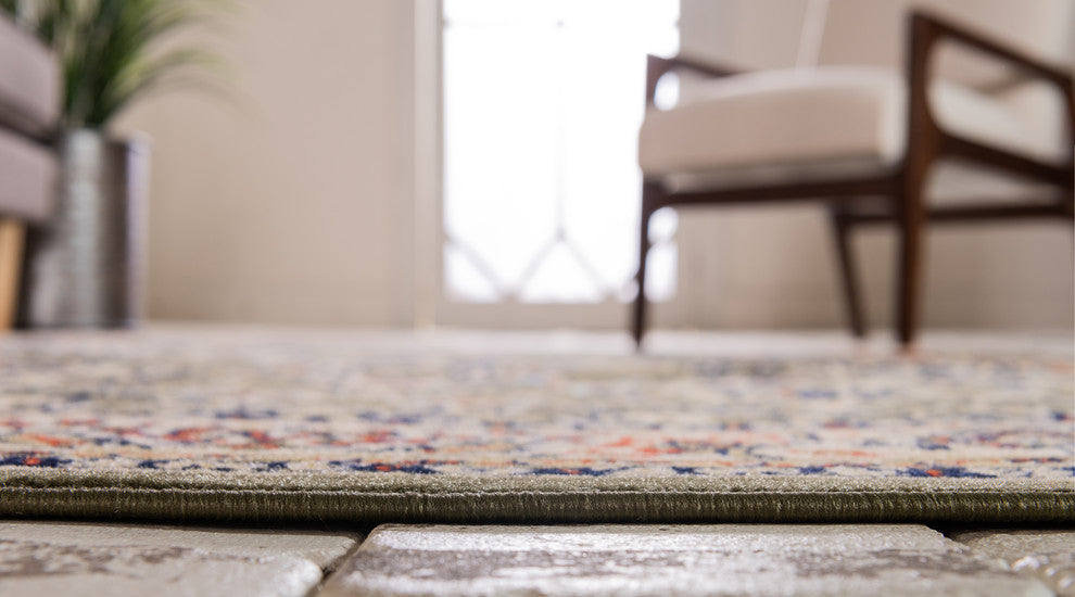 Unique Loom Green Washington Sialk Hill 5' 0 x 8' 0 Area Rug