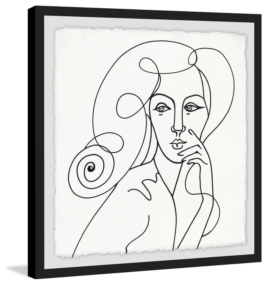 "Beautiful Sketch" Framed Painting Print, 32"x32"