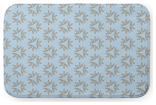 34" x 21" Chickens-go-round Bathmat, After Rain Blue