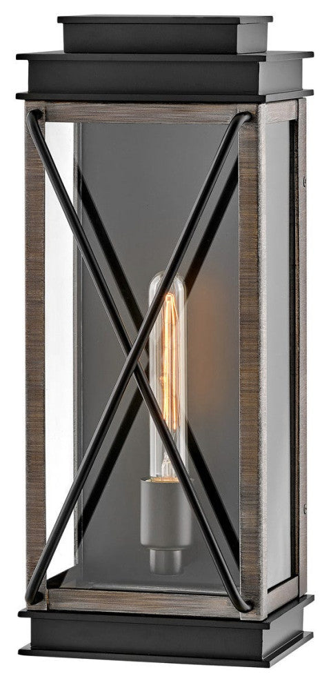 Hinkley Montecito Medium Wall Mount Lantern, Black
