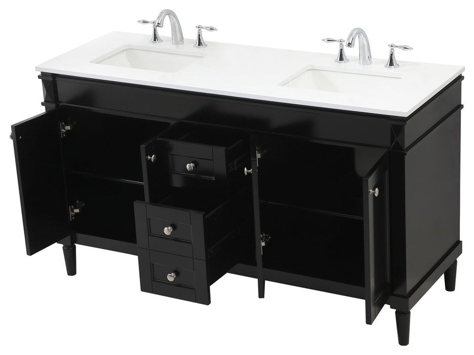 Home Living 21" Transitional Black-Light Bathroom Vanity
