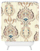 Pimlada Phuapradit Pink And Off White Floral Damasks Shower Curtain