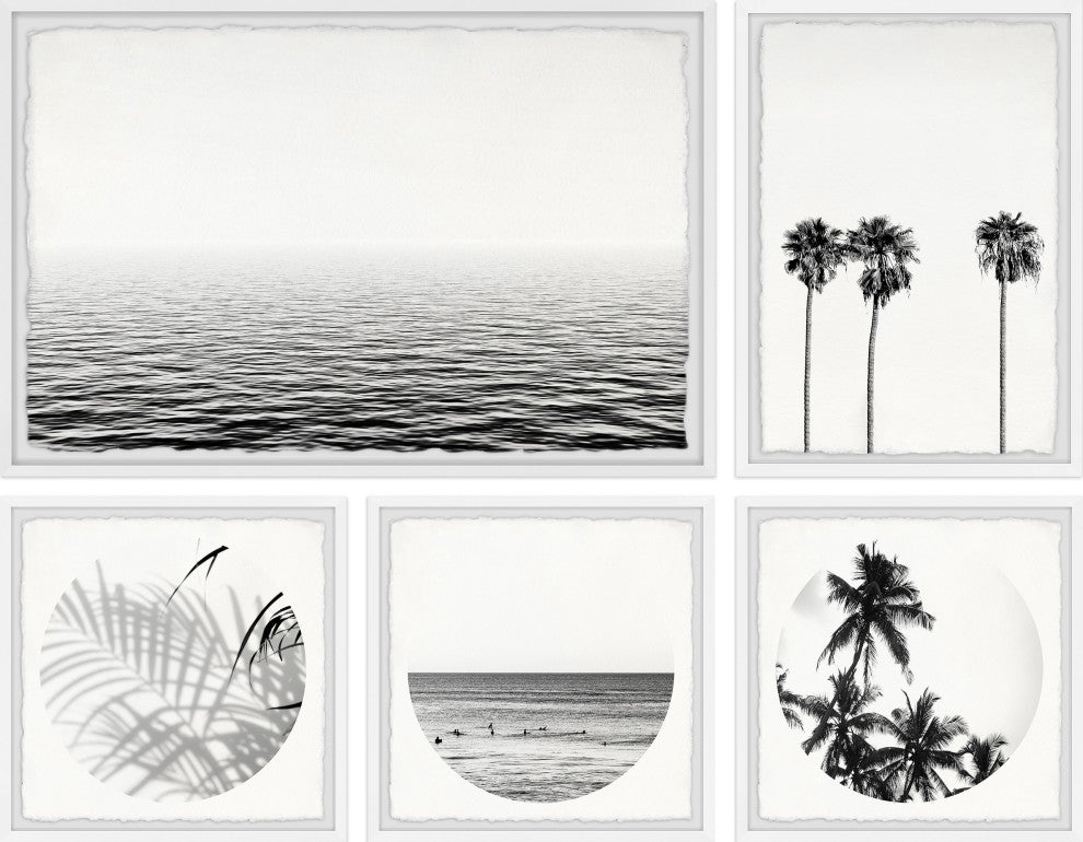 Surfers Waiting Pentaptych, 5-Piece Set