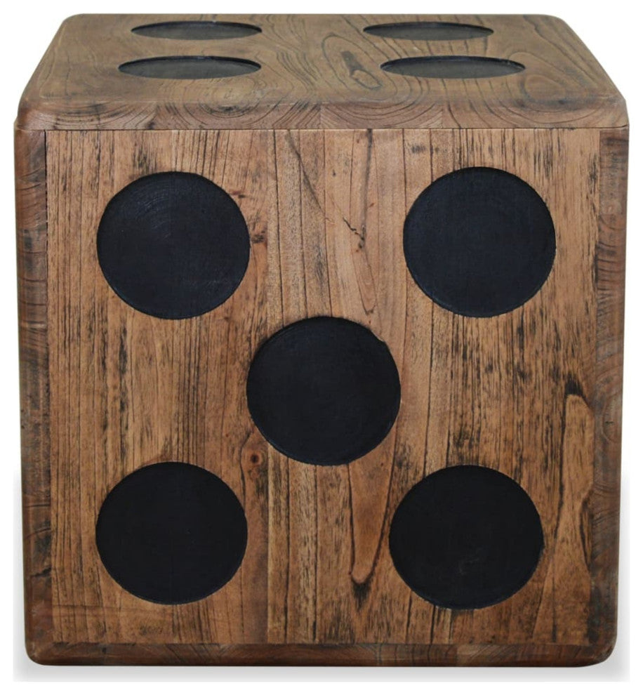 vidaXL Storage BoxMindi Wood 15.7"x15.7"x15.7" Dice Design