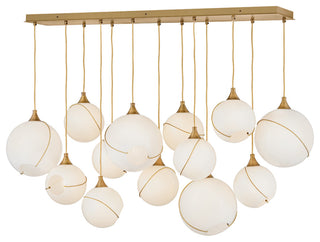 Hinkley Skye Large Thirteen Light Linear, Heritage Brass
