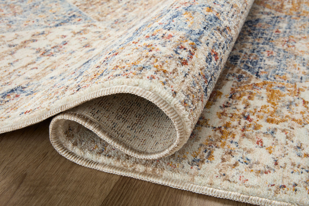 Loloi II Sorrento Ivory/Multi 5'3"x5'3" Round Accent Rug