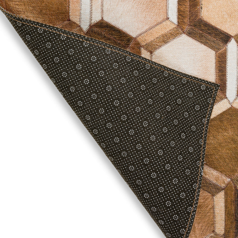 Indoor/Outdoor Stetson SS1 Bison Machine Washable 10' x 10' Round Rug