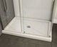 MAAX B3Round Rectangular Corner Left Shower Base with Center Drain, White
