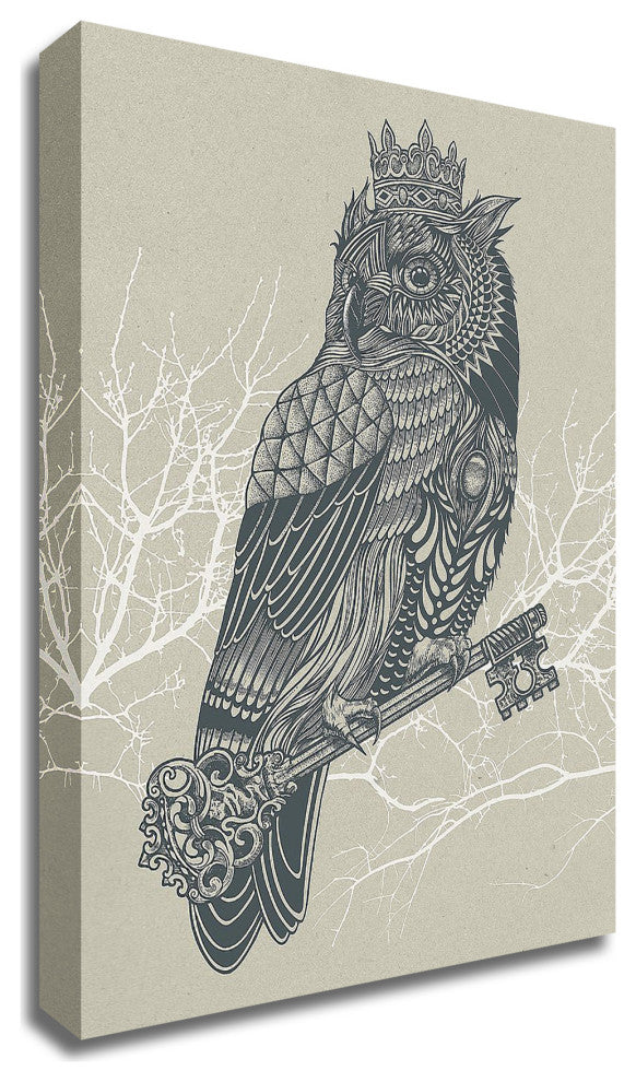 "Owl King" by Rachel Caldwell, Print on Canvas, 18"x26"