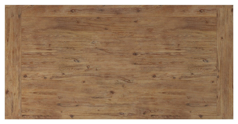 Seashore Fixed Top Dining Table, Antique Natural