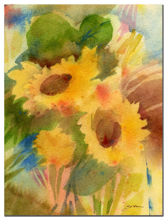 ''Garden Sunflowrs'' Canvas Art by Sheila Golden