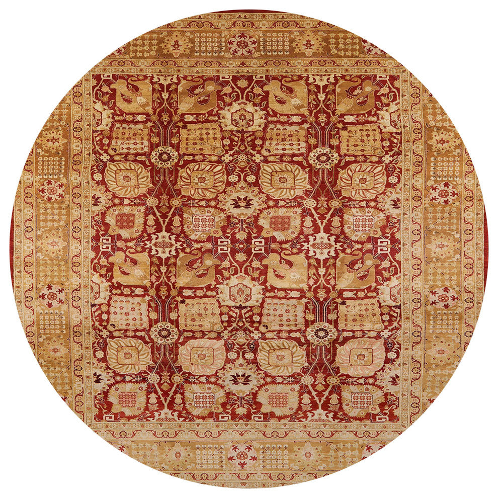 Ahgly Company Indoor Round Mid-Century Modern Area Rugs, 7' Round