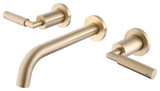 Wall Mounted Dual Handles Bathroom Faucet-Includes Rough-in Valve