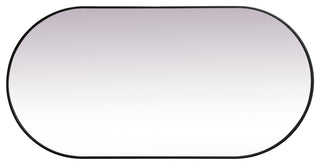 Home Living Metal Frame Oval Mirror 36x72 Inch, Black