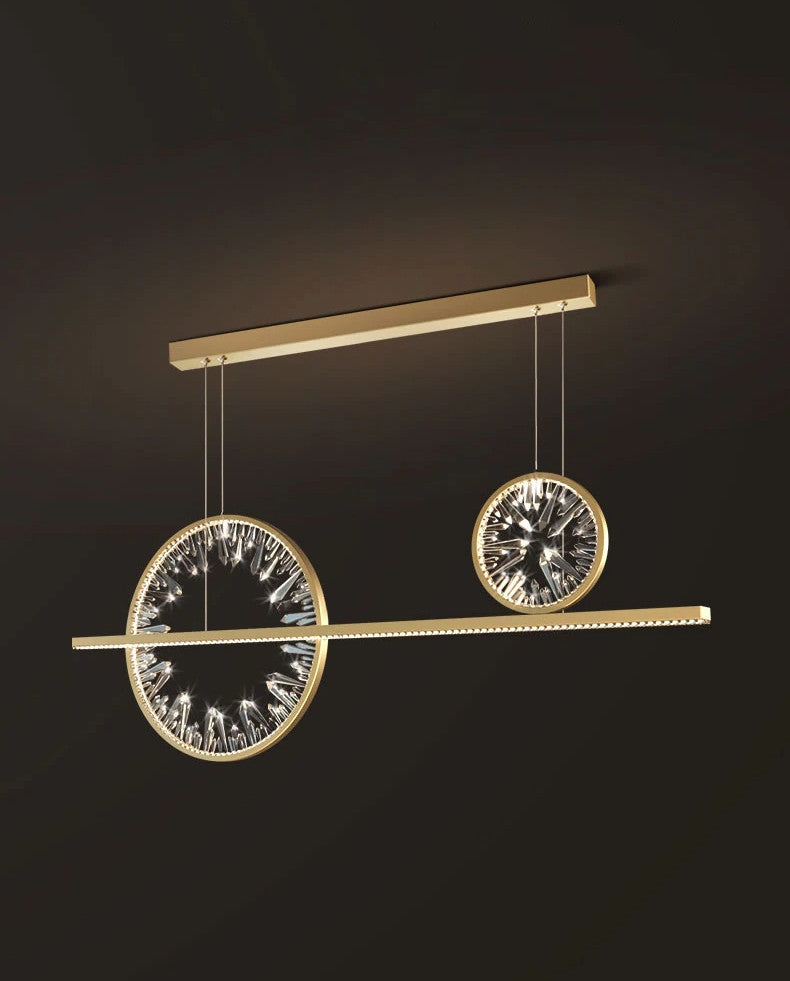 Tielt | Broken Glass Design Crystal Rings Hanging LED Art Chandelier, B-Style
