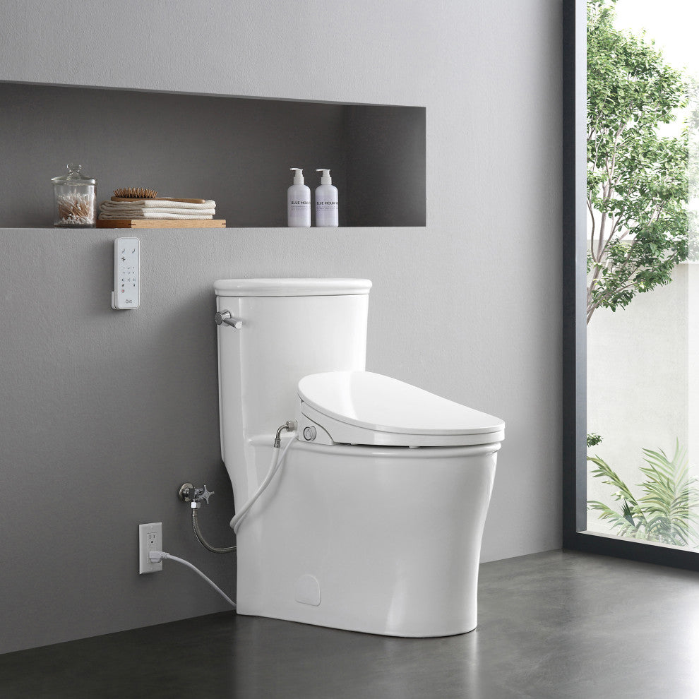 OVE Decors Volta Elongated Bidet Side Lever Dual Flush in White