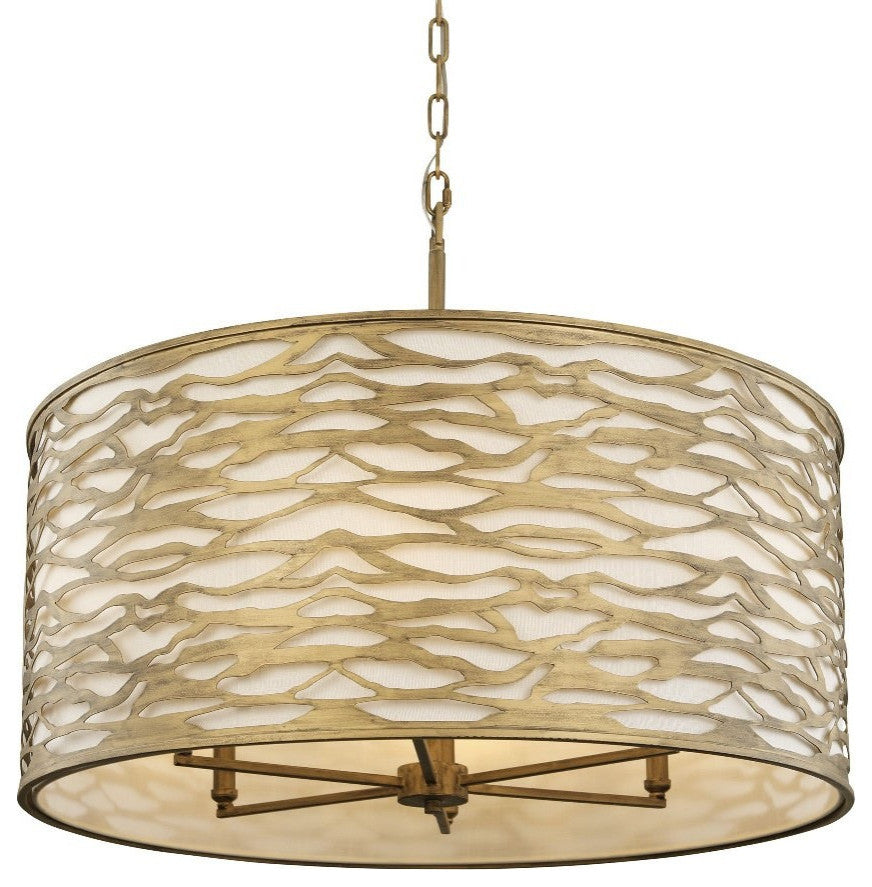 Varaluz-348P06HG-Six Light Pendant Havana Gold