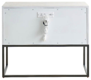 River Rock Metal Base Nightstand